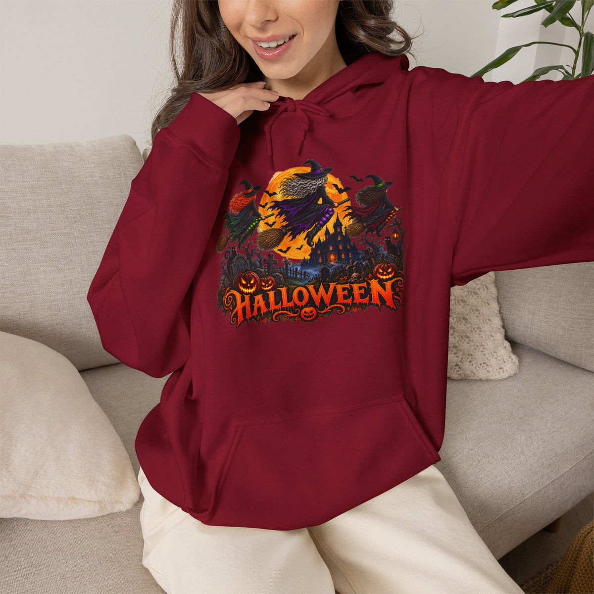 Jack Skellington Moon Halloween Hoodie | Pumpkin Patch Night