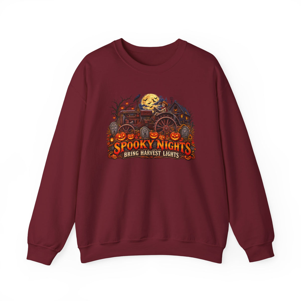 Spooky Nights Harvest Lights sweatshirt | Halloween pumpkin moon crewneck