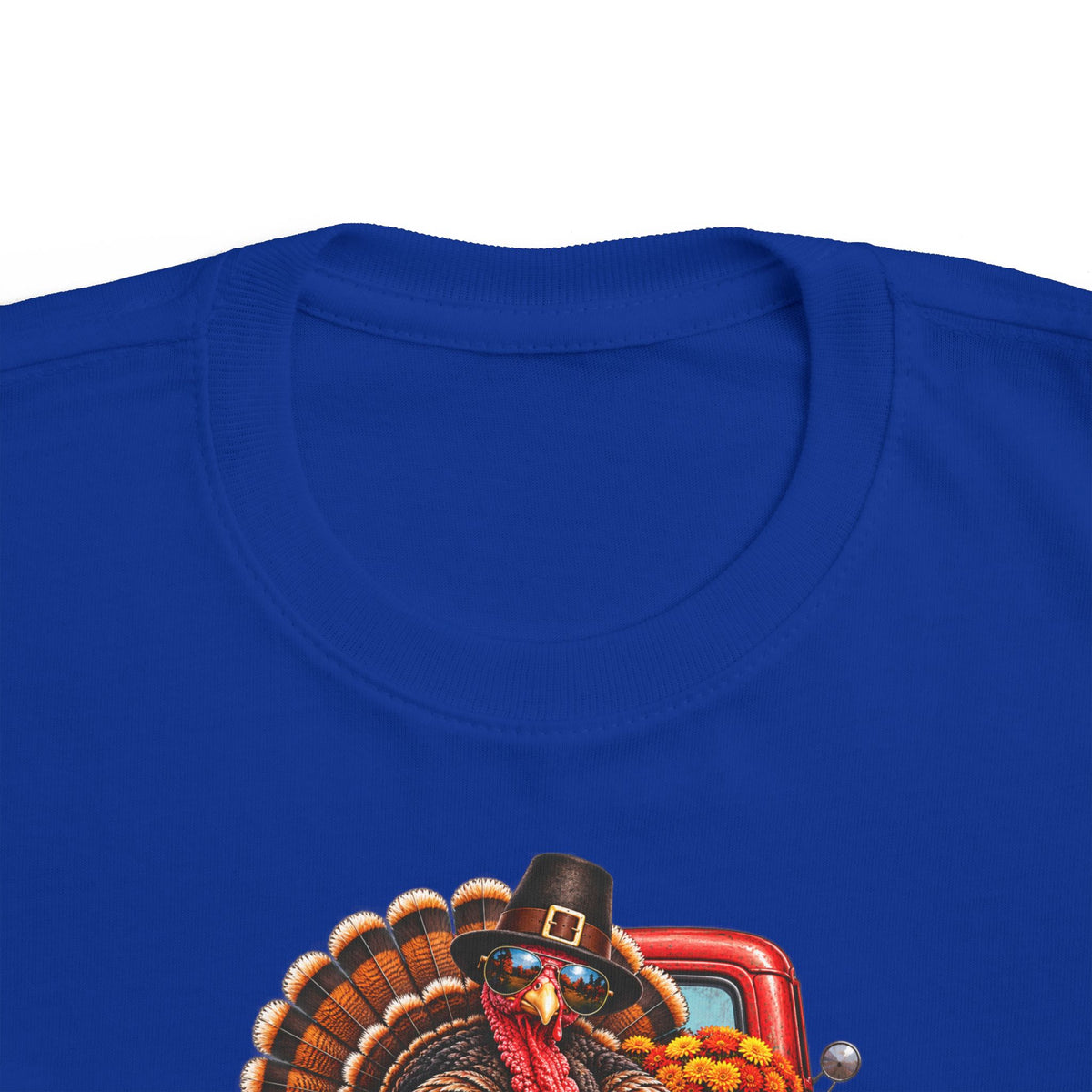 Toddler T-Shirt — 'Happy Thanksgiving' Turkey Truck Design