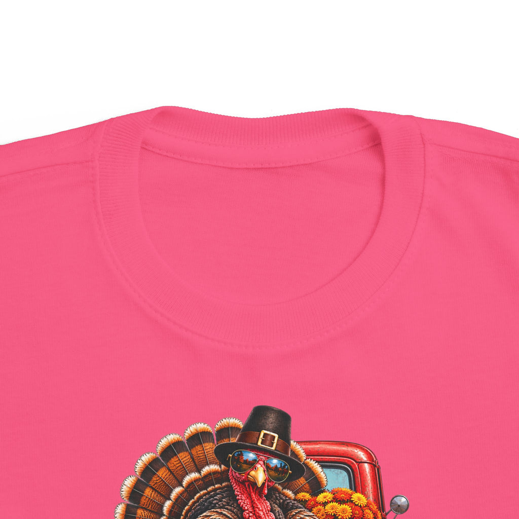 Toddler T-Shirt — 'Happy Thanksgiving' Turkey Truck Design