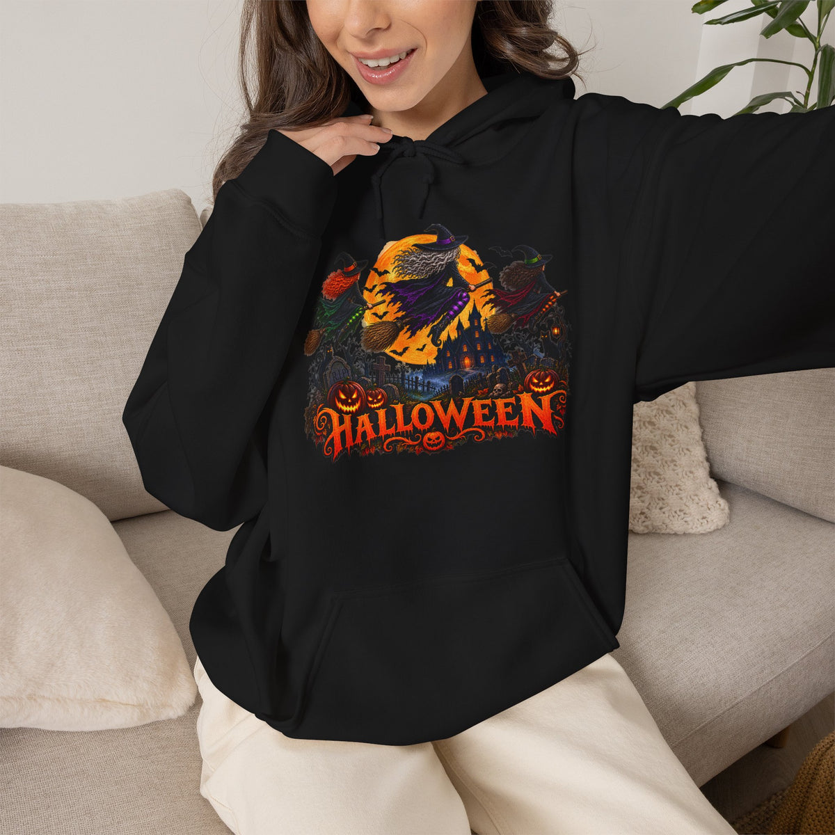 Jack Skellington Moon Halloween Hoodie | Pumpkin Patch Night