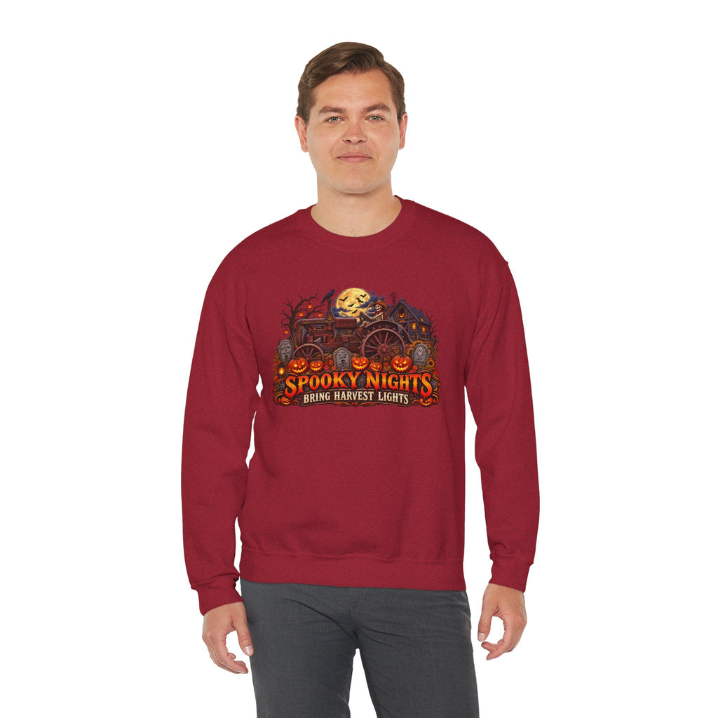 Spooky Nights Harvest Lights sweatshirt | Halloween pumpkin moon crewneck