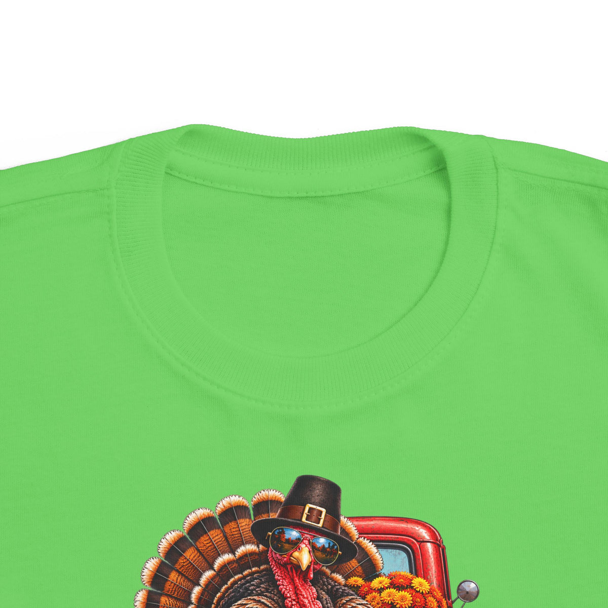 Toddler T-Shirt — 'Happy Thanksgiving' Turkey Truck Design