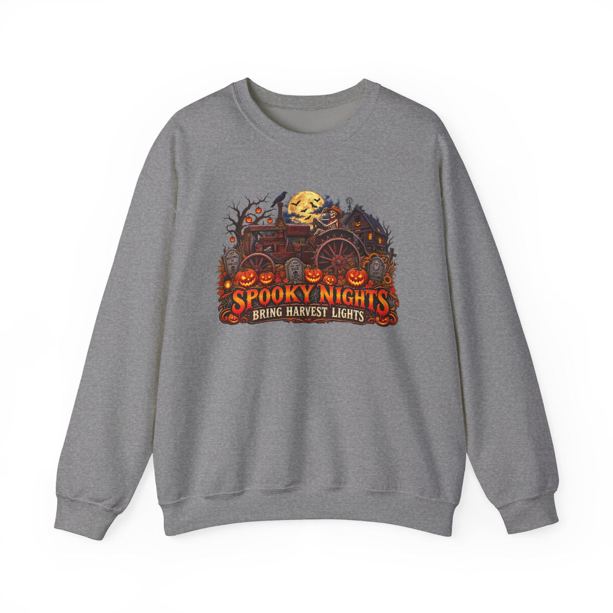 Spooky Nights Harvest Lights sweatshirt | Halloween pumpkin moon crewneck