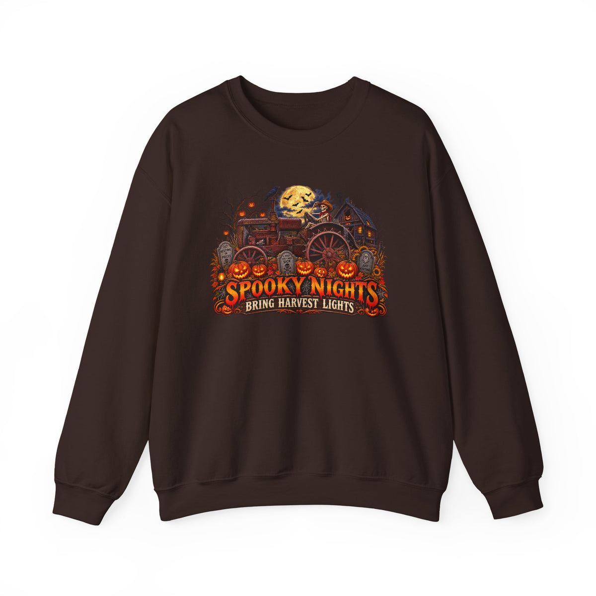 Spooky Nights Harvest Lights sweatshirt | Halloween pumpkin moon crewneck