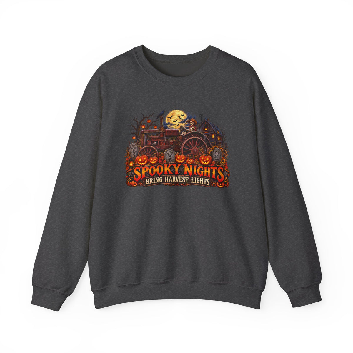 Spooky Nights Harvest Lights sweatshirt | Halloween pumpkin moon crewneck