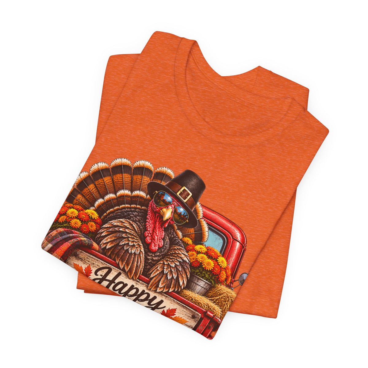 Thanksgiving Turkey T-Shirt – "Happy Thanksgiving" Fall Harvest Tee