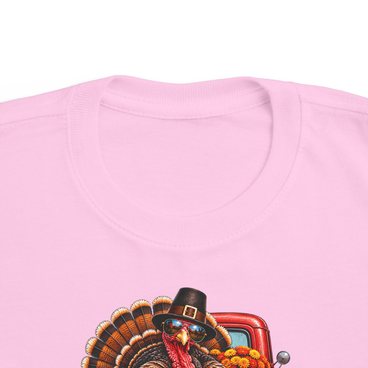 Toddler T-Shirt — 'Happy Thanksgiving' Turkey Truck Design