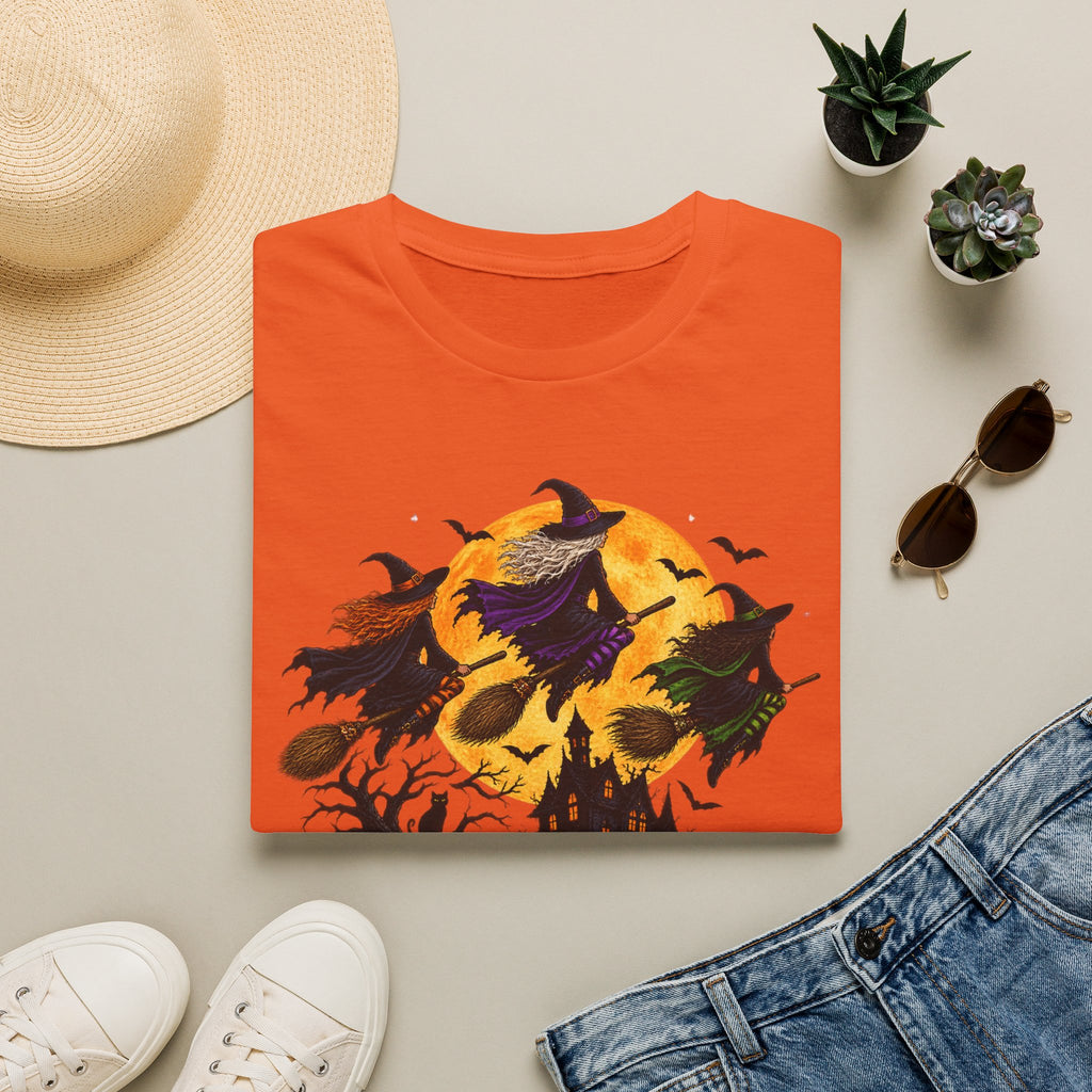 Witching You a Happy Halloween T-Shirt | Witch, Bats, Pumpkin, Moon