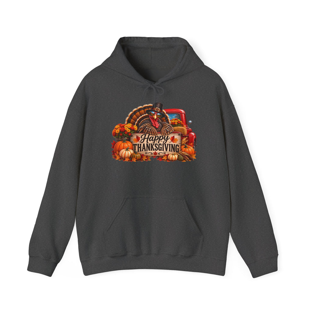 Thanksgiving Vintage Truck Hoodie – Happy Thanksgiving Fall Harvest Sweatshirt