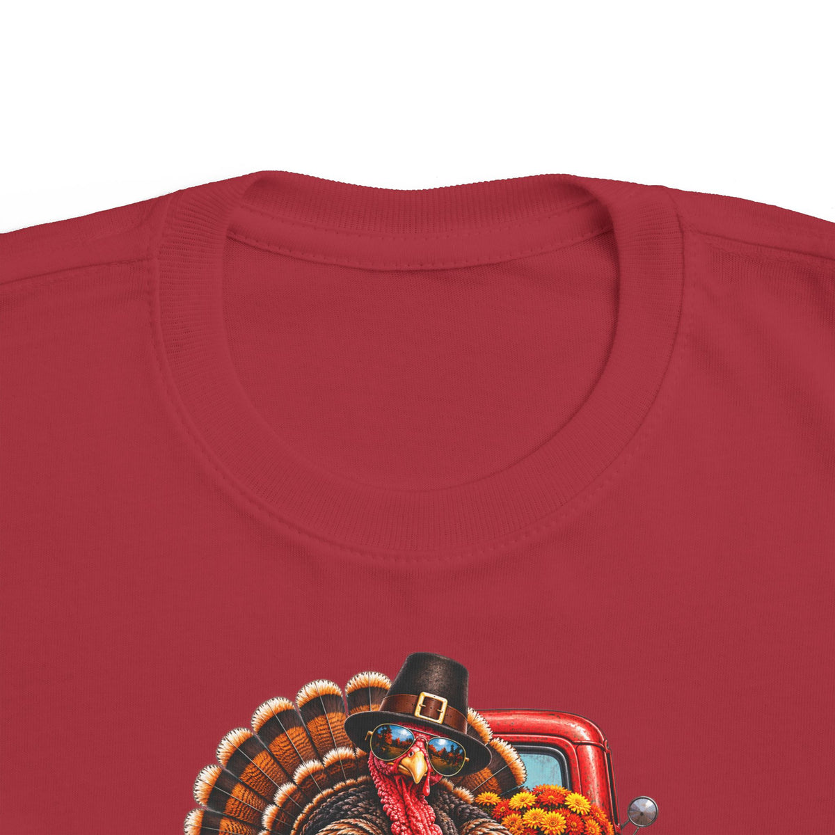 Toddler T-Shirt — 'Happy Thanksgiving' Turkey Truck Design