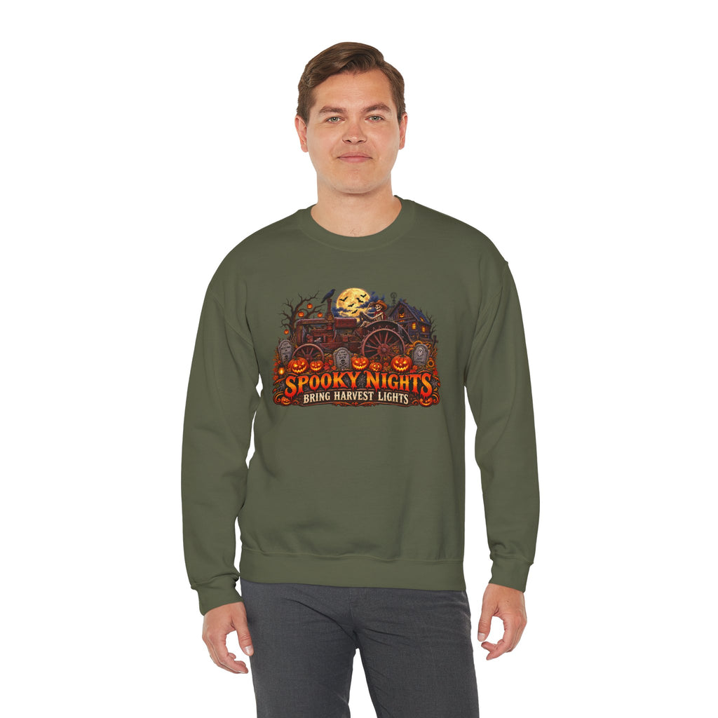 Spooky Nights Harvest Lights sweatshirt | Halloween pumpkin moon crewneck