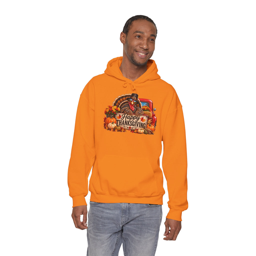 Thanksgiving Vintage Truck Hoodie – Happy Thanksgiving Fall Harvest Sweatshirt