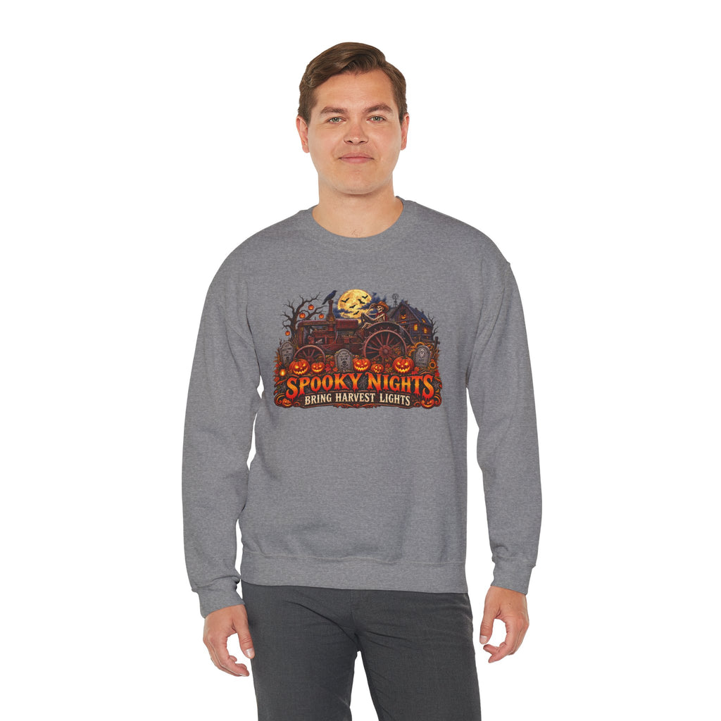 Spooky Nights Harvest Lights sweatshirt | Halloween pumpkin moon crewneck