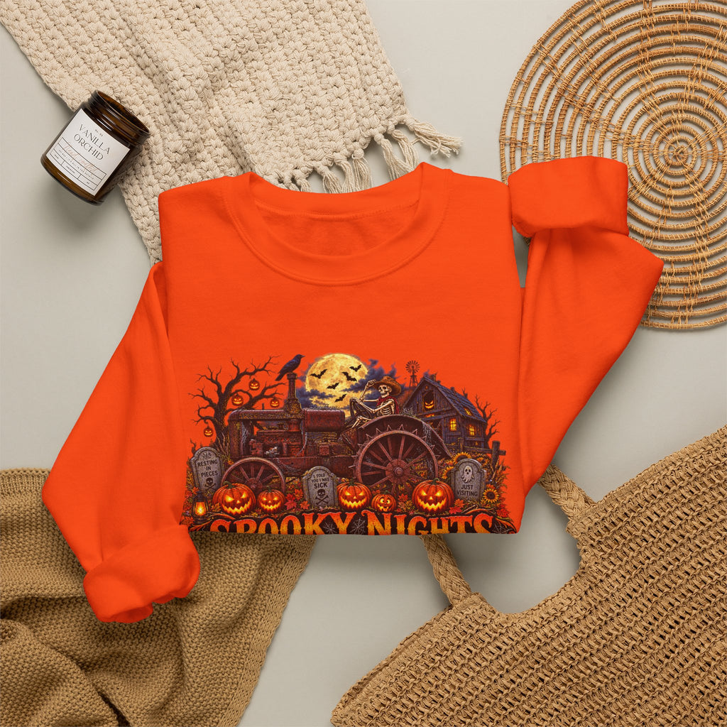 Spooky Nights Harvest Lights sweatshirt | Halloween pumpkin moon crewneck