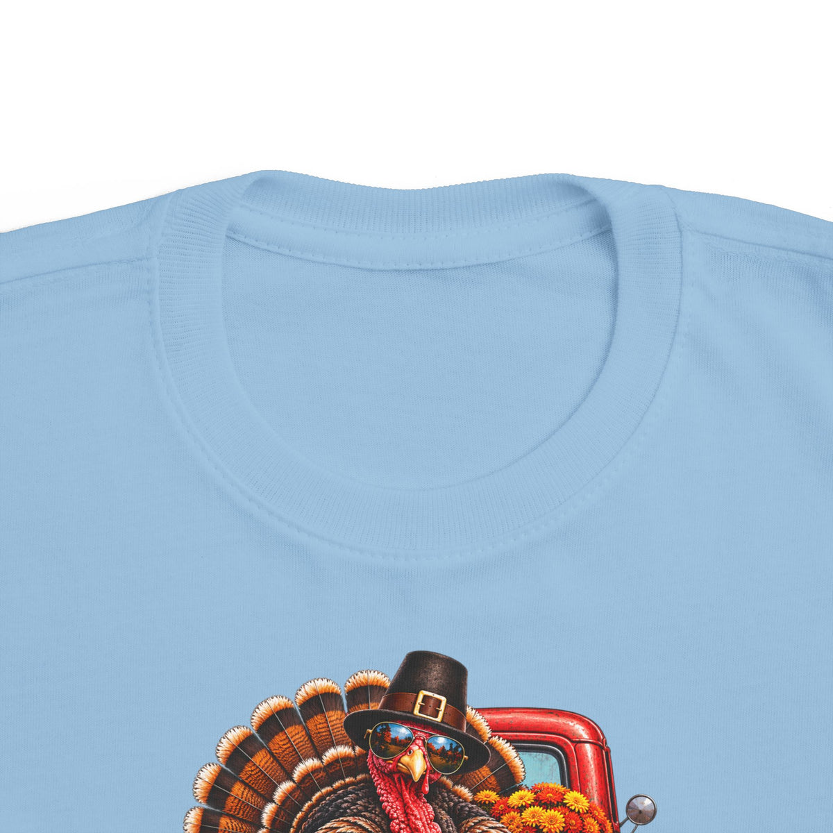 Toddler T-Shirt — 'Happy Thanksgiving' Turkey Truck Design
