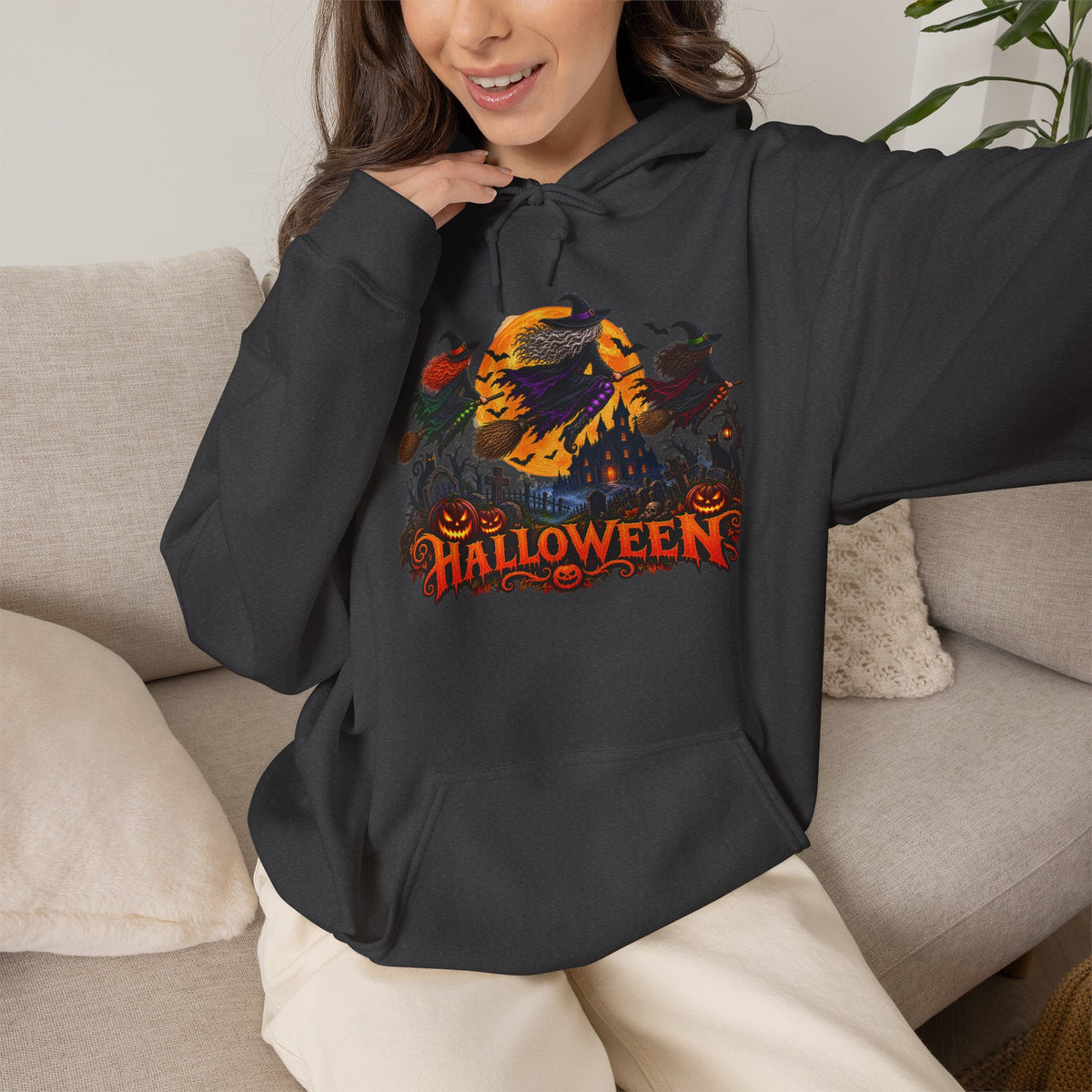 Jack Skellington Moon Halloween Hoodie | Pumpkin Patch Night