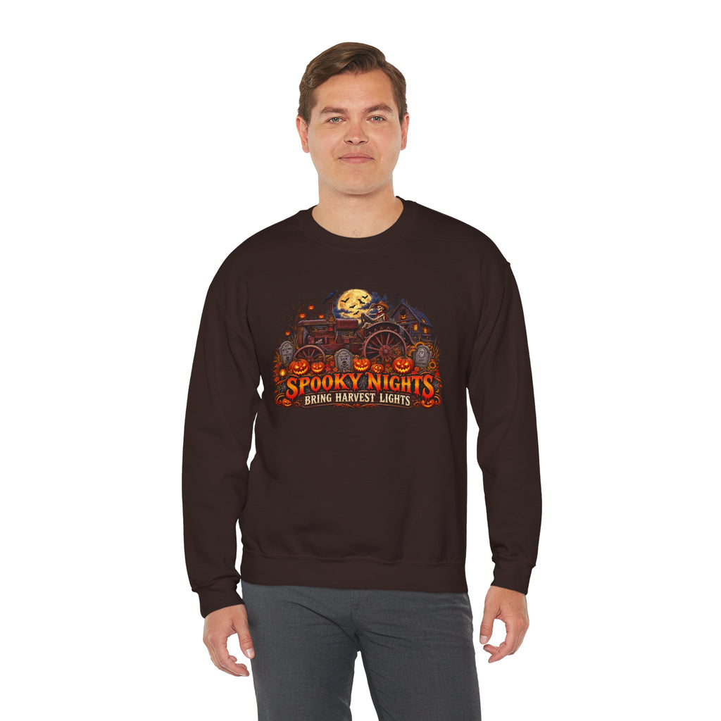 Spooky Nights Harvest Lights sweatshirt | Halloween pumpkin moon crewneck