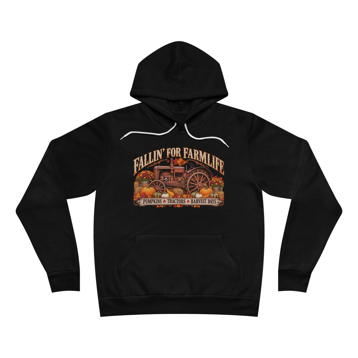 Fallin' for Farmlife Hoodie | Vintage Tractor Pumpkin Harvest Autumn