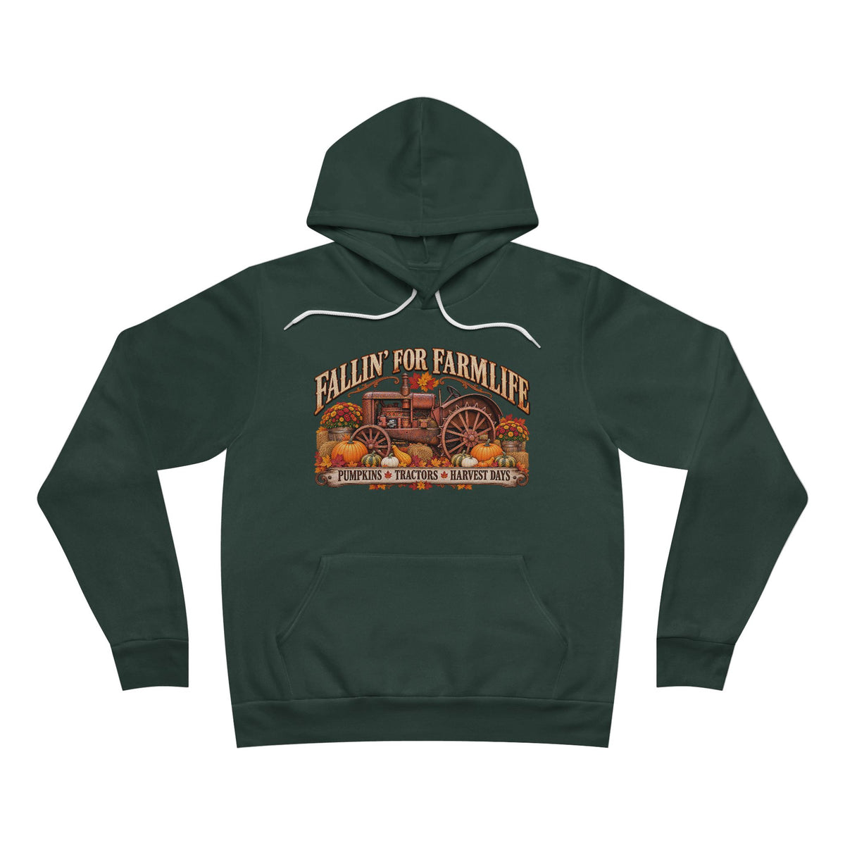 Fallin' for Farmlife Hoodie | Vintage Tractor Pumpkin Harvest Autumn