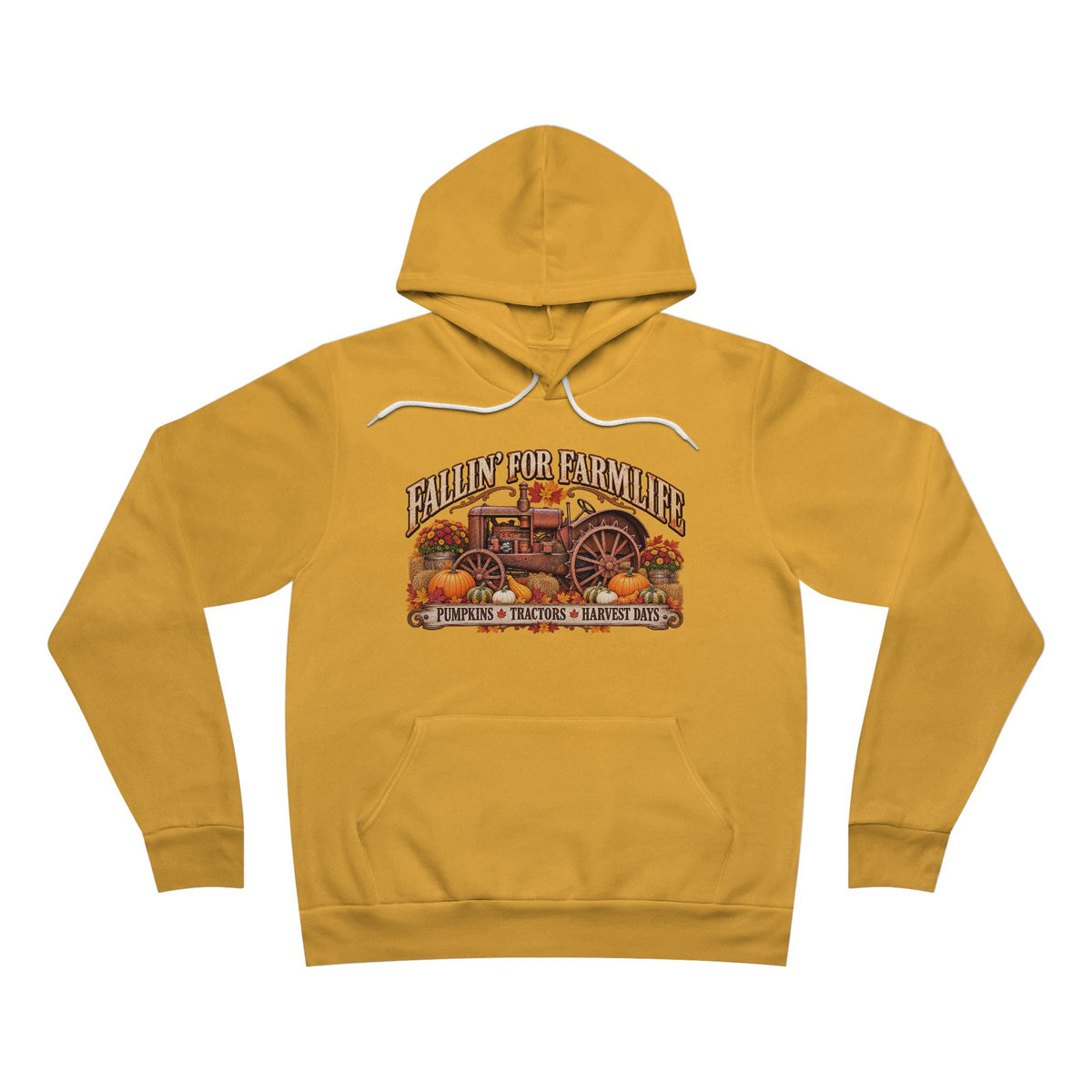 Fallin' for Farmlife Hoodie | Vintage Tractor Pumpkin Harvest Autumn