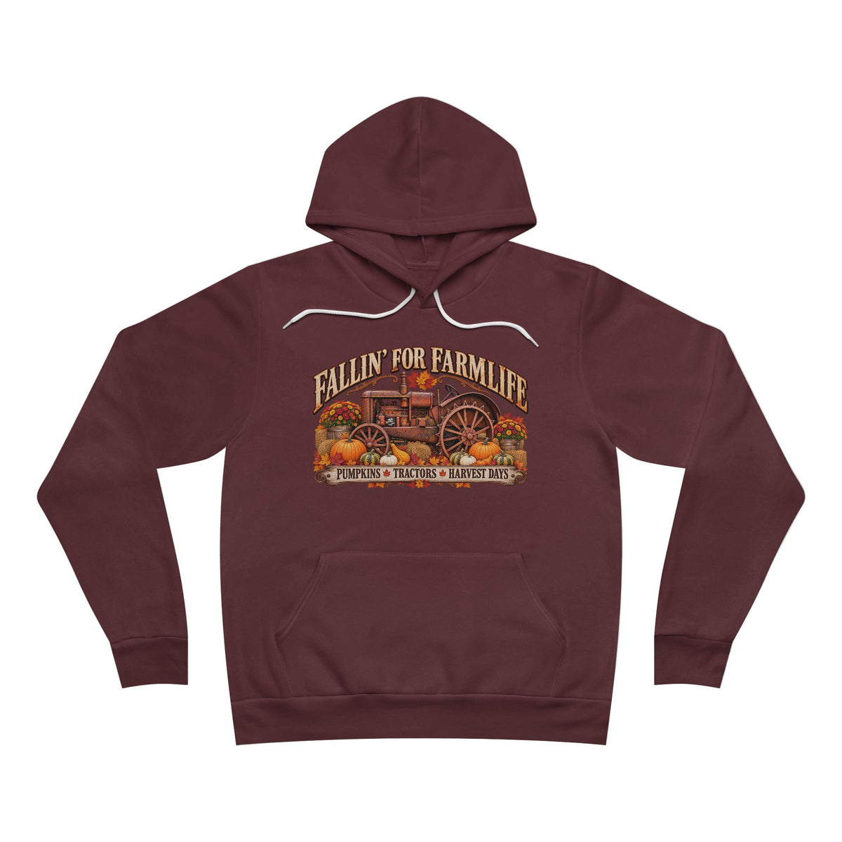 Fallin' for Farmlife Hoodie | Vintage Tractor Pumpkin Harvest Autumn