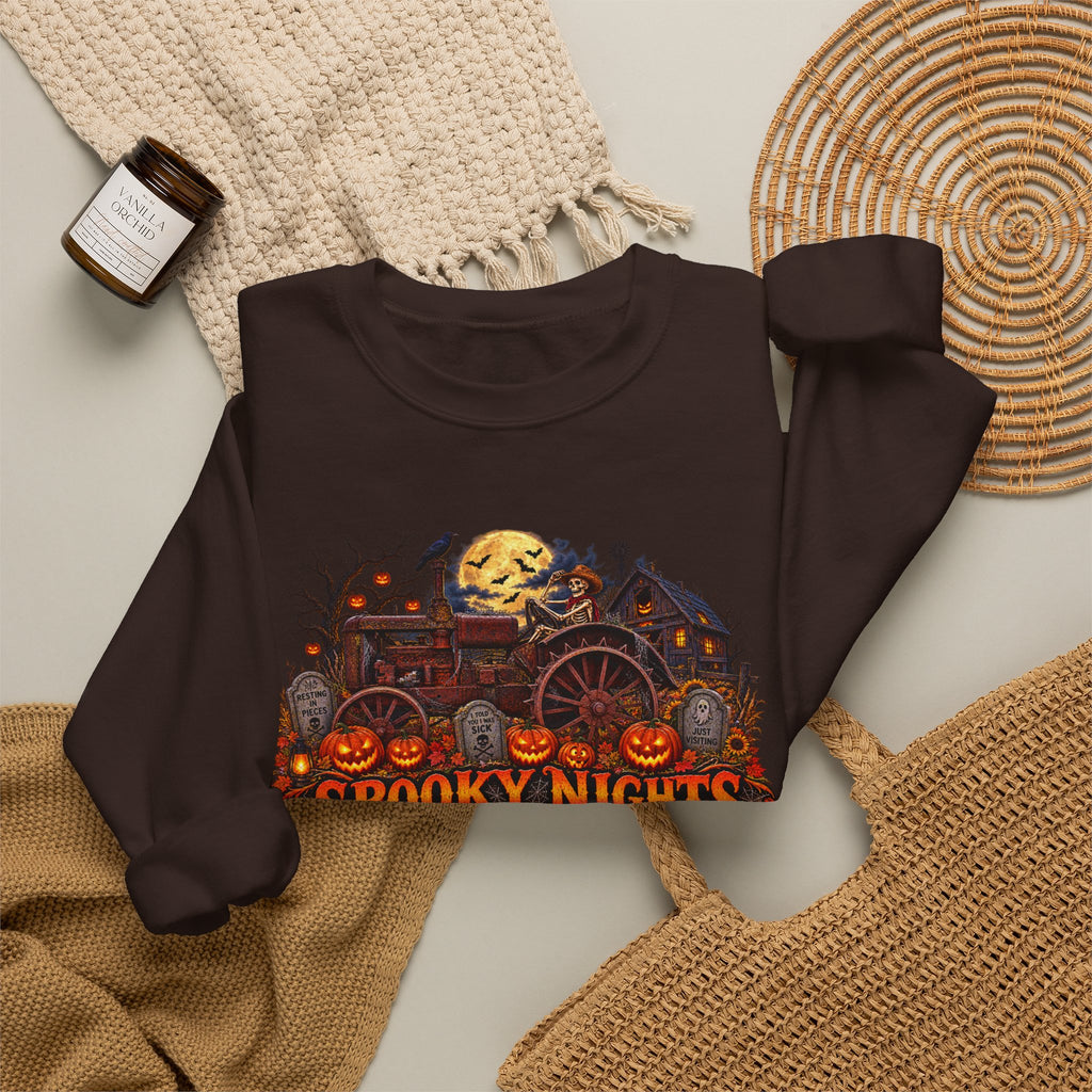 Spooky Nights Harvest Lights sweatshirt | Halloween pumpkin moon crewneck