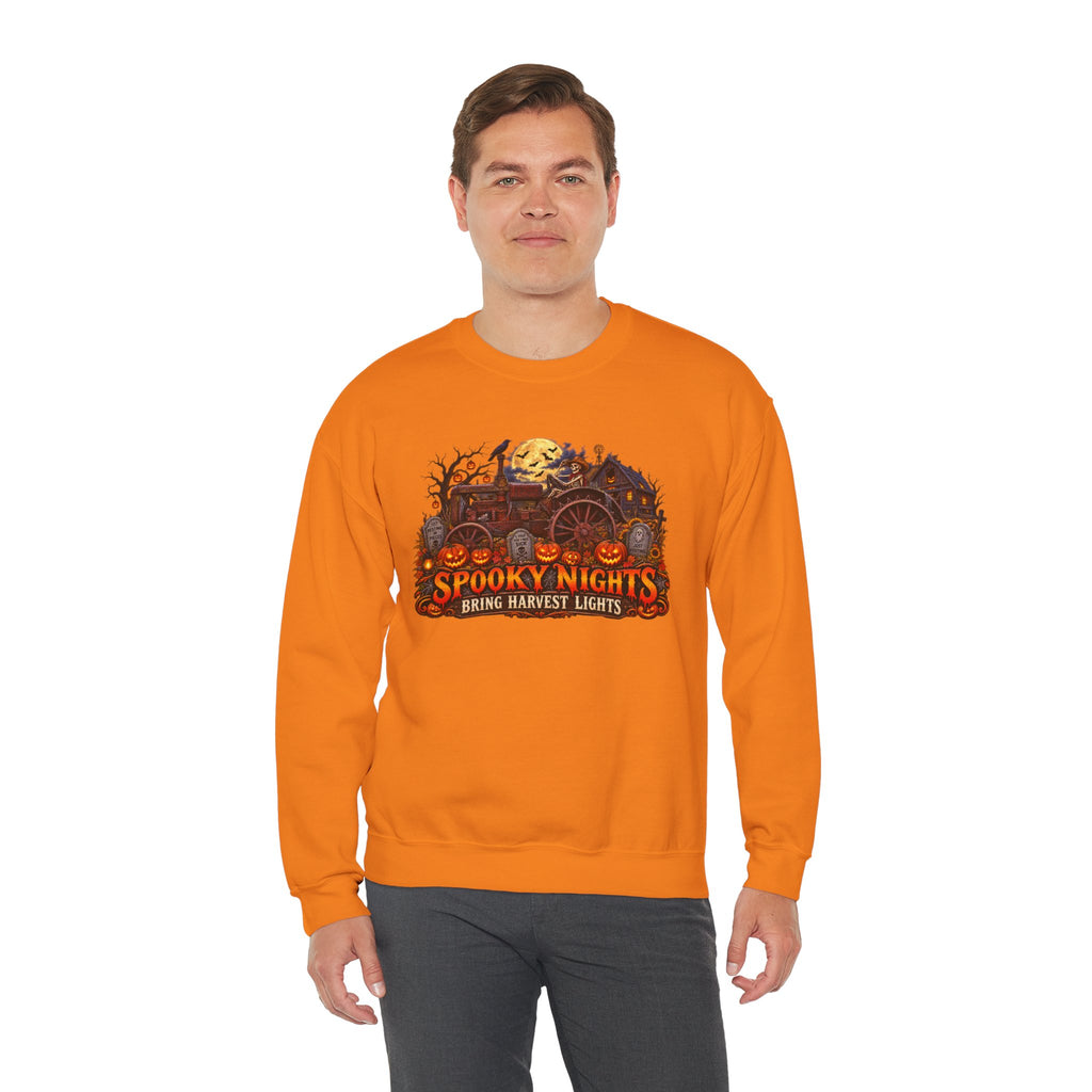 Spooky Nights Harvest Lights sweatshirt | Halloween pumpkin moon crewneck