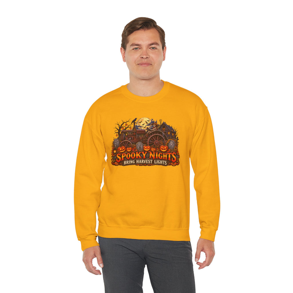 Spooky Nights Harvest Lights sweatshirt | Halloween pumpkin moon crewneck